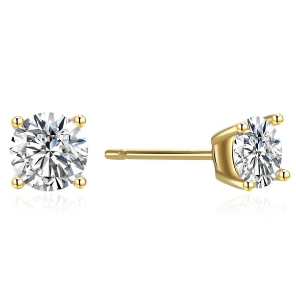 Certified 1ct. t.w. Diamond Brilliant Cut Stud Earrings - Picture 6 of 16